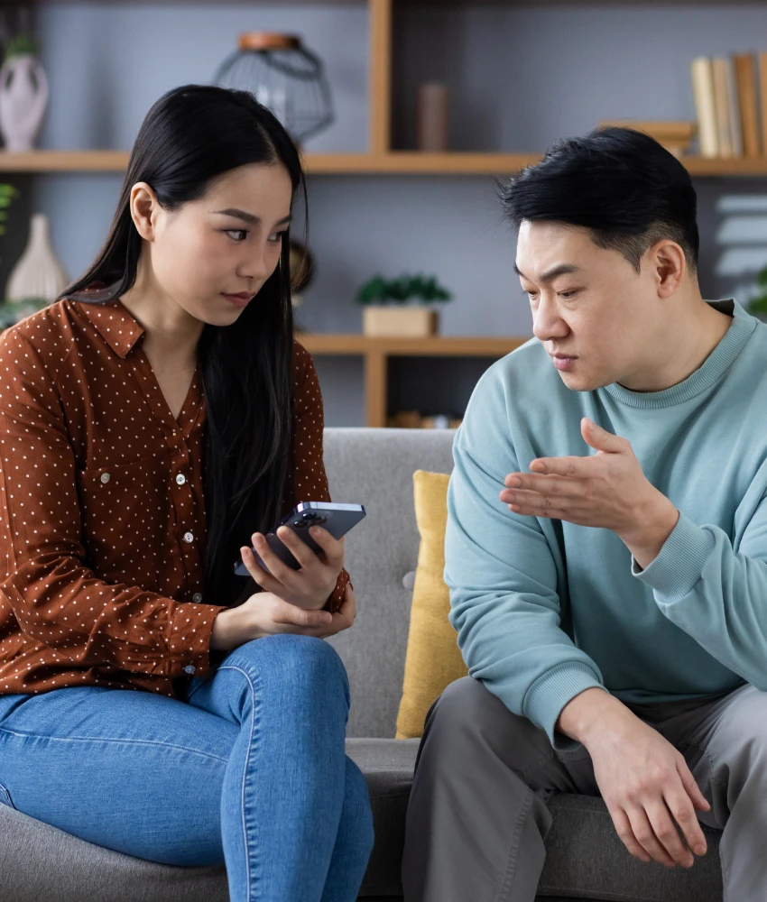 Discussion de couple sérieuse montrant les limites attendues dans la relation